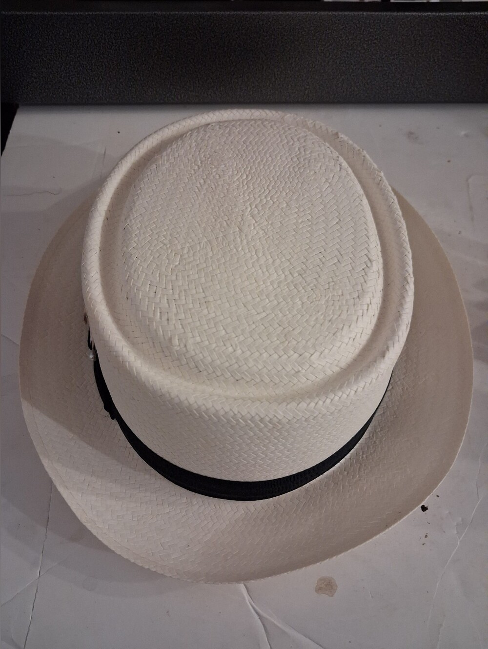 Vintage Fedora Park Royal Weave Straw Hat - Made In USA - Tight Telascope